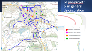 carte du pré-projet plan général de circulation