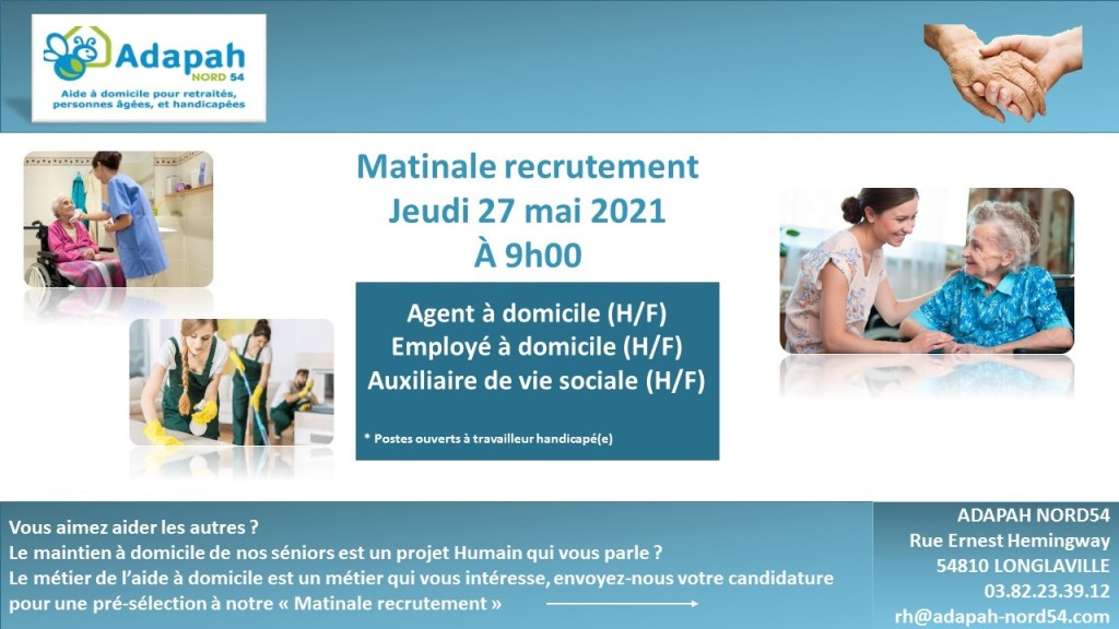 Adapah Nord 54 recrutement