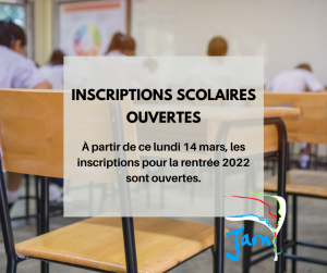 inscriptions scolaires 2022