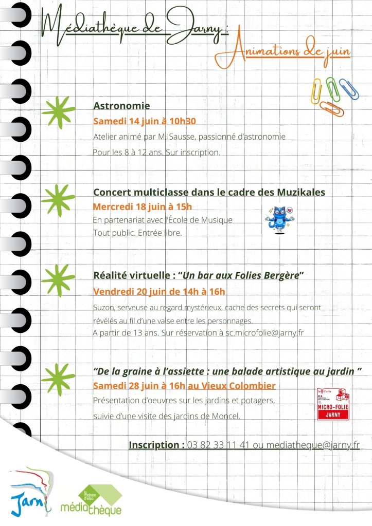 Affiche animations juin 2025